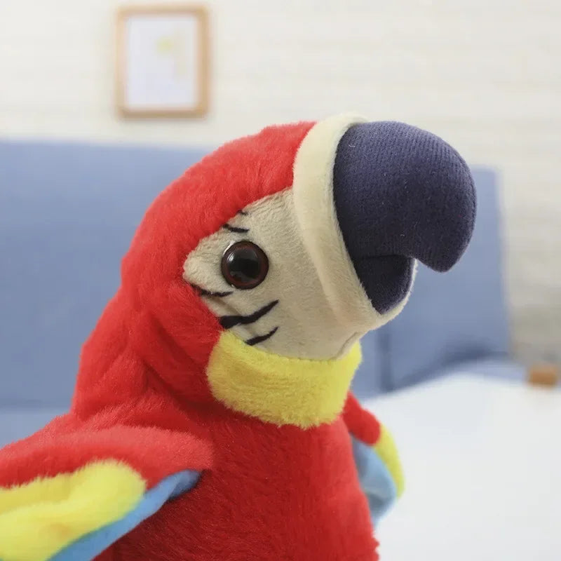 Talking Macaw Parrot Repeat What You Say Stuffed Animal Plush Toy Electronic Record Animated Bird Speaking Parrot Pet Plush Toys
