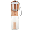 Portable Dog Water Bottle with Poop Bag Dispenser & Pet Feeder